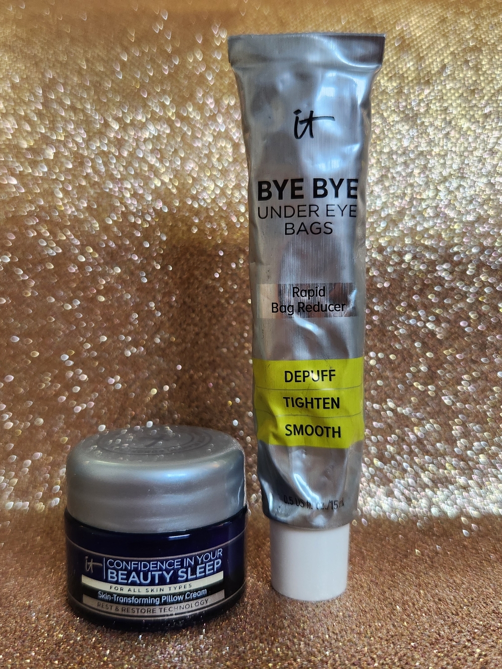 IT Cosmetics Bundle-Bye Bye Under Eye Bags& Confidence In Your Beauty Sleep Mini